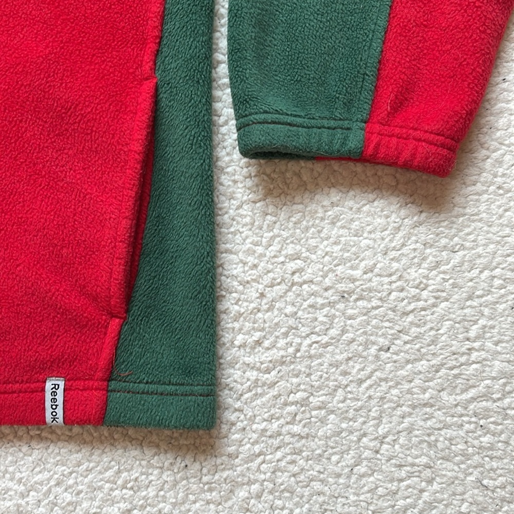 Vintage 90s/Y2K Reebok NHL Minnesota Wild Cut & Sew Embroidered 1/4 Zip Fleece - Picture 2 of 7
